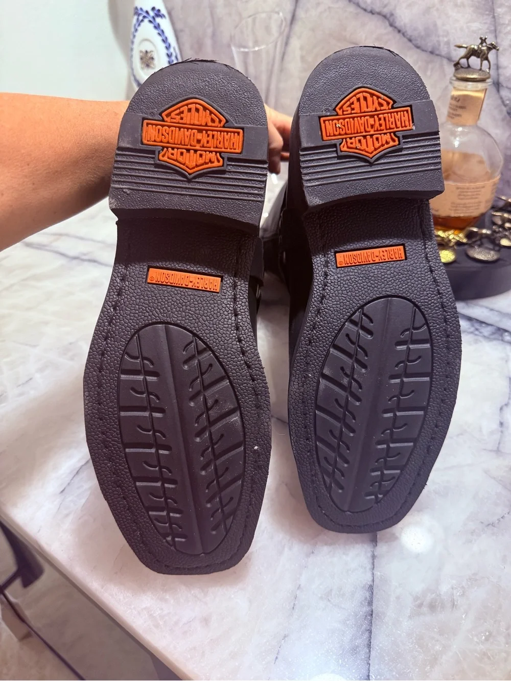 Harley-Davidson Men’s Black Eagle Harness Motorcycle boots Size 10 NWOB